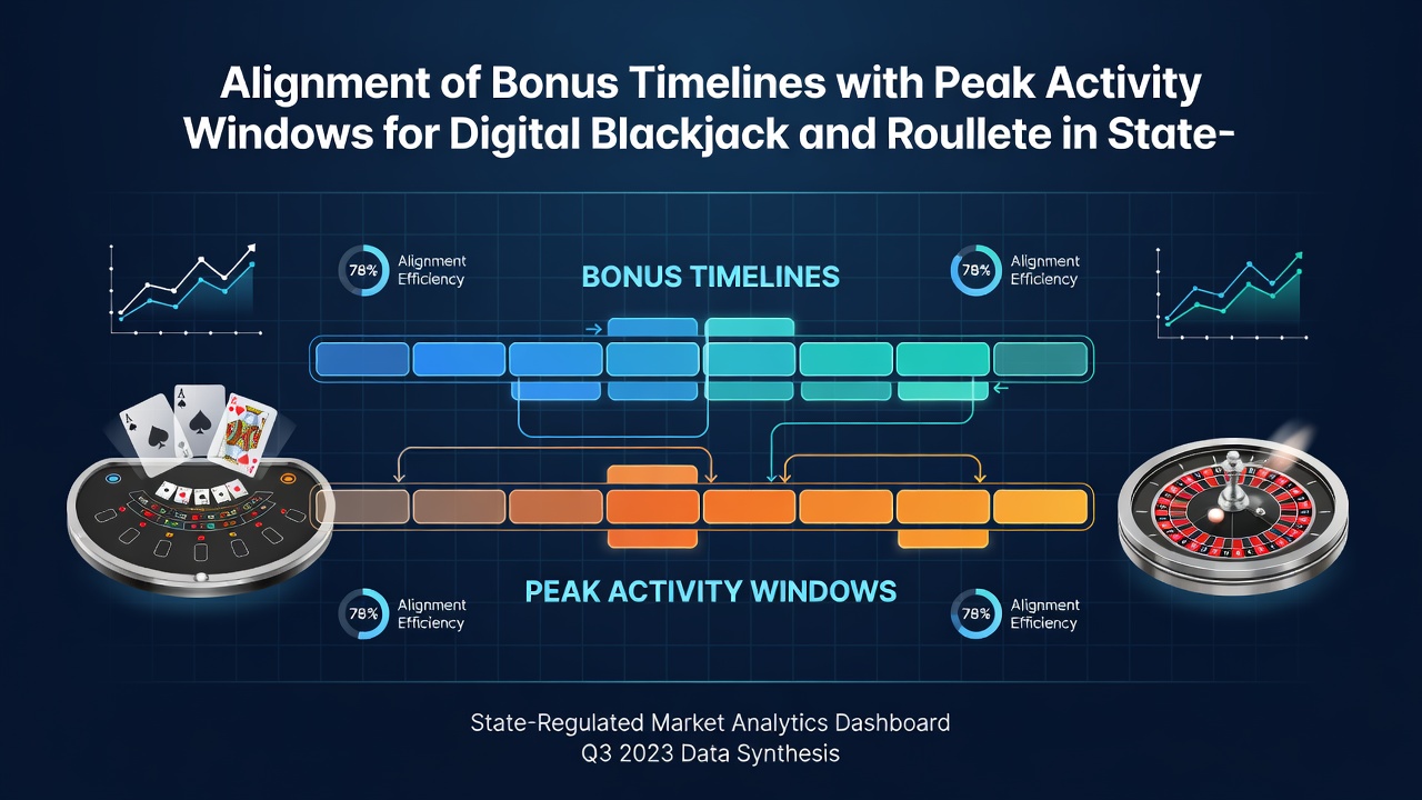 Analytics dashboard displaying bonus activation aligned with peak mobile traffic for blackjack and roulette