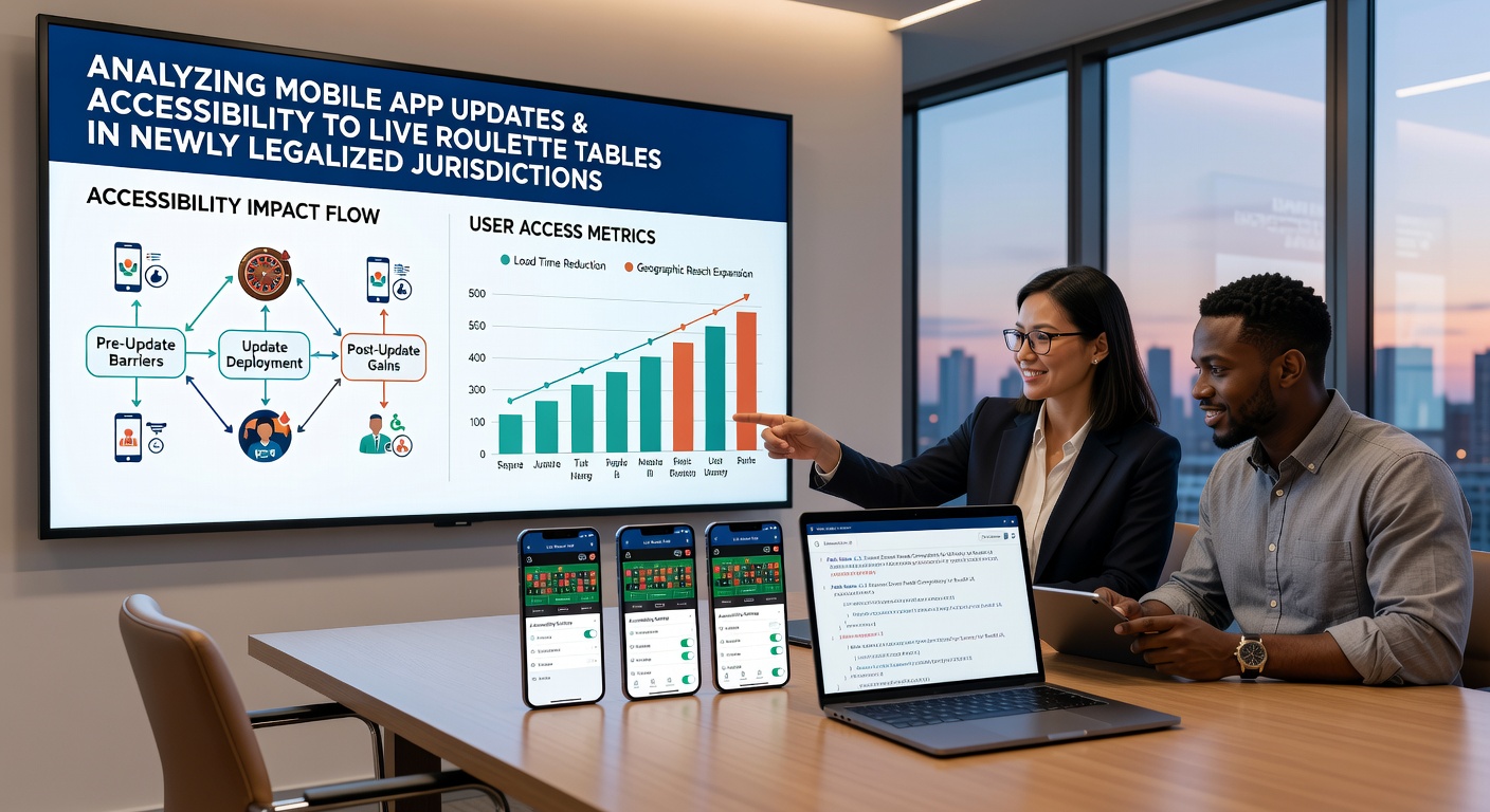 Live roulette table view within a mobile app showing accessibility settings and connection status indicators