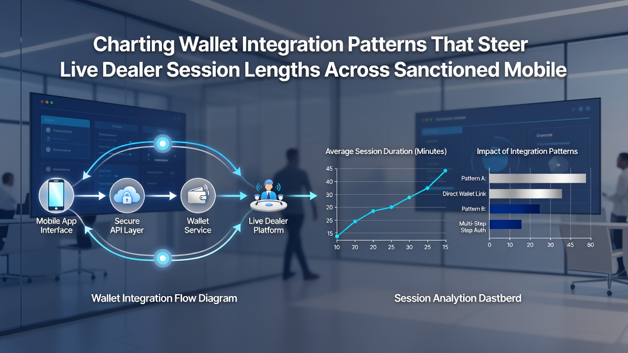 Analytics chart displaying live dealer session lengths by wallet type on mobile platforms