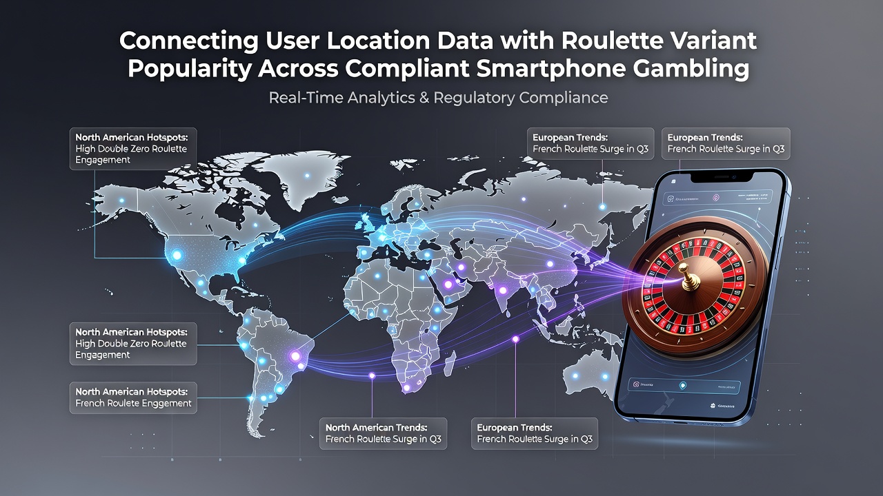 Smartphone screen displaying roulette table interface with location permission prompt and variant selection options