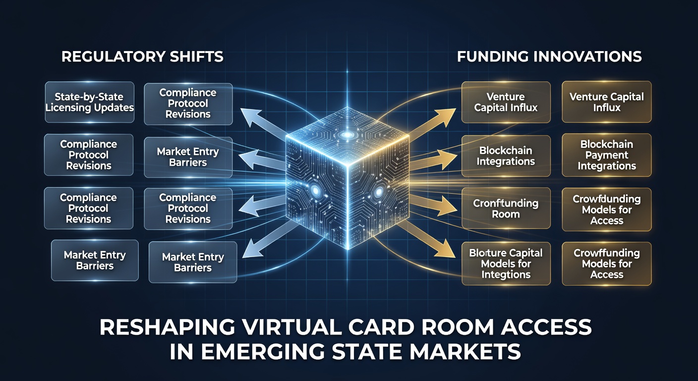 Visual representation of regulatory documents overlaid with financial growth charts for emerging online gaming markets