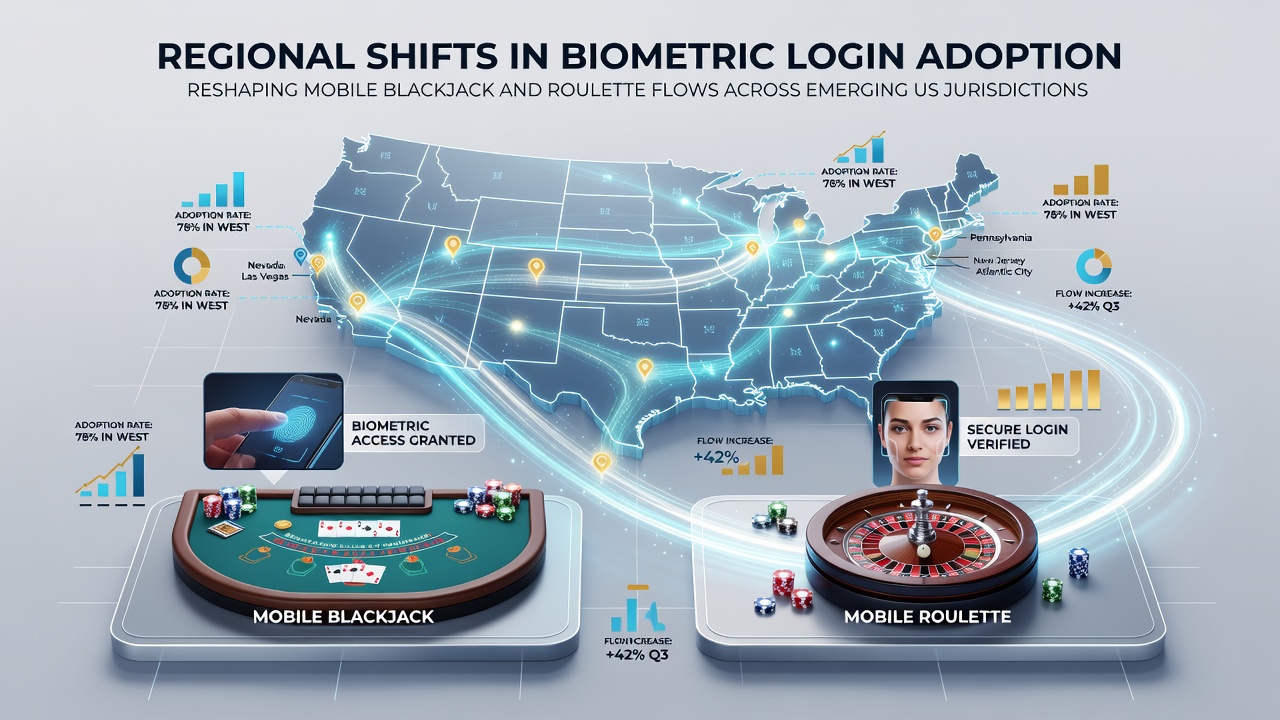 Mobile app screen displaying biometric authentication options for casino login