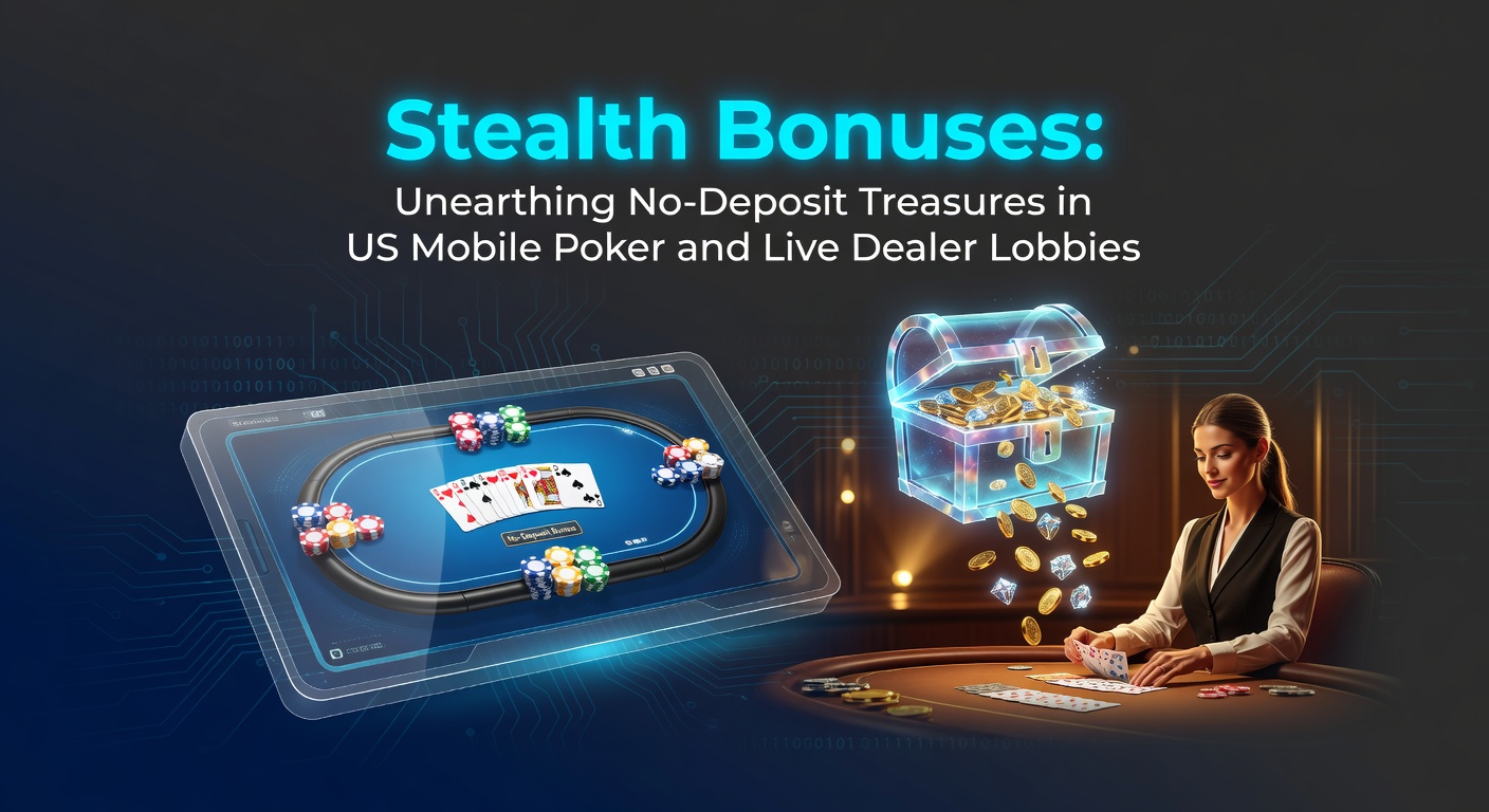 Mobile poker app displaying a subtle no-deposit bonus notification on a smartphone screen during a live dealer session