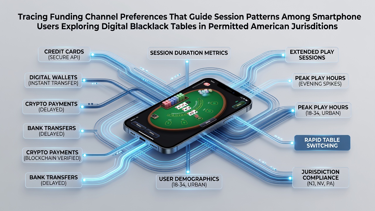 Smartphone users engaging with digital blackjack interfaces in legal US markets