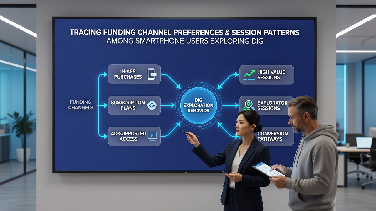 Analytics dashboard displaying funding channel data for mobile blackjack sessions
